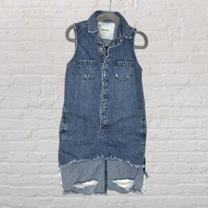 One Teaspoon Distressed Sleeveless Denim Dress